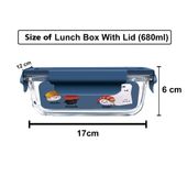 Lunchbox Glas 680 ml Blau – Borosilikat, auslaufsicher, BPA-frei – für Mikrowelle & Gefrierfach 3
