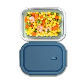 Lunchbox Glas 680 ml Blau – Borosilikat, auslaufsicher, BPA-frei – für Mikrowelle & Gefrierfach 1