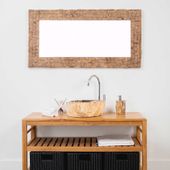 Waschbecken fossiles Holz ca. 40 cm innen poliert kaufen 2