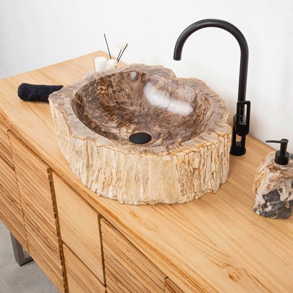 Fossiles Holz Waschbecken 50-60 cm wohnfreuden