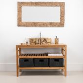 Fossiles Holz Waschbecken 50 cm wohnfreuden