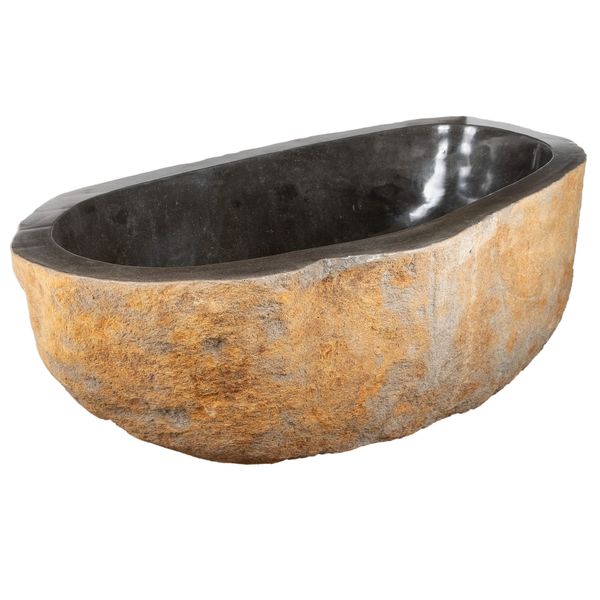 Badewanne aus Flussstein Naturstein günstig kaufen