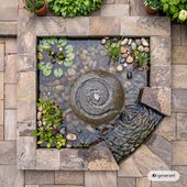 Flussstein Gartenbrunnen Sumba Ø 34 cm wohnfreuden