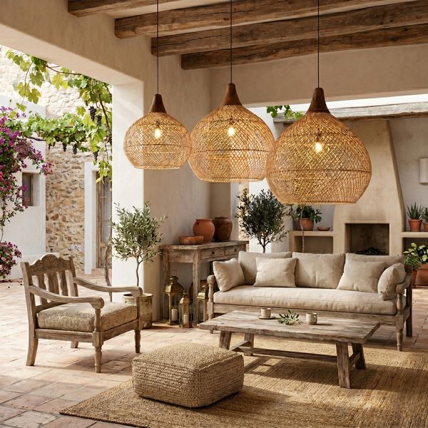 Rattan Lampenschirm Don natur in verschiedenen Größen wohnfreuden