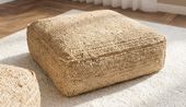Sitz-Pouf Dadu aus Naturfaser eckig 50 cm wohnfreuden