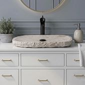 Erosi Marmor Waschbecken extraflach 70 cm creme wohnfreuden