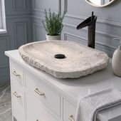 Erosi Marmor Waschbecken extraflach 70 cm creme wohnfreuden