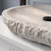 Erosi Marmor Waschbecken extraflach 70 cm creme wohnfreuden