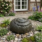 Naturstein Brunnen Akar 40 cm wohnfreuden