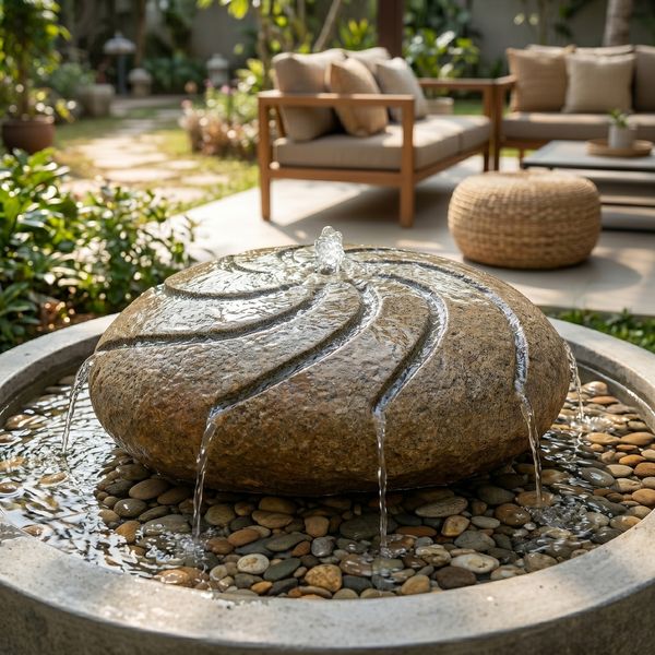 Naturstein Brunnen Tornado 55 cm wohnfreuden