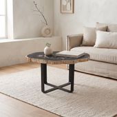 Beistelltisch aus fossilem Holz 80 cm kaufen 2