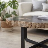 Beistelltisch aus fossilem Holz 80 cm kaufen 4