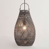 Lampenschirm grau Hängelampe Deckenlampe Rattan kaufen 1