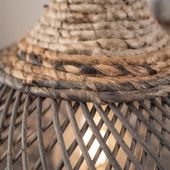 Lampenschirm grau Hängelampe Deckenlampe Rattan kaufen 5