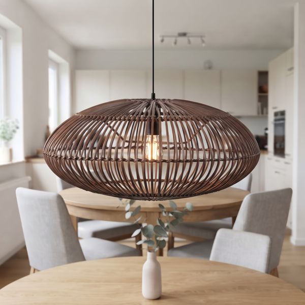 Lampenschirm braun Hängelampe Deckenlampe Rattan kaufen