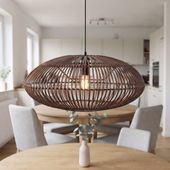 Lampenschirm braun Hängelampe Deckenlampe Rattan kaufen 1