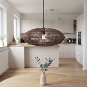 Lampenschirm braun Hängelampe Deckenlampe Rattan kaufen 3