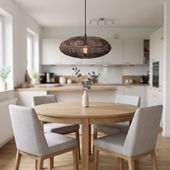 Lampenschirm braun Hängelampe Deckenlampe Rattan kaufen 2