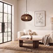Lampenschirm braun Hängelampe Deckenlampe Rattan kaufen 3