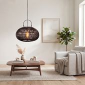 Lampenschirm braun Hängelampe Deckenlampe Rattan kaufen 4