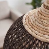 Lampenschirm braun Hängelampe Deckenlampe Rattan kaufen 5