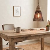 Lampenschirm braun Hängelampe Deckenlampe Rattan kaufen 2