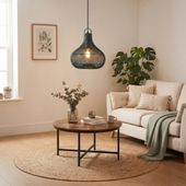 Lampenschirm grün Hängelampe Deckenlampe Rattan kaufen 1