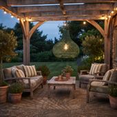 Lampenschirm grün Hängelampe Deckenlampe Rattan kaufen 4