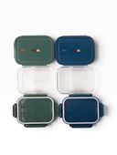 Set Aufbewahrungsdosen blau, Lunchbox Glas, Borosilikat Glasbehälter 3