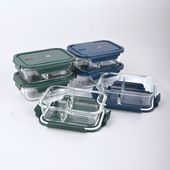 Set Aufbewahrungsdosen, Lunchbox Glas, Borosilikat Glasbehälter 2
