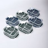 Set Aufbewahrungsdosen, Lunchbox Glas, Borosilikat Glasbehälter 3