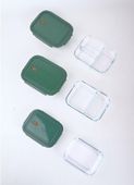 Set Aufbewahrungsdosen blau, Lunchbox Glas, Borosilikat Glasbehälter 3
