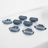 Set Aufbewahrungsdosen blau, Lunchbox Glas, Borosilikat Glasbehälter 2