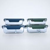 Set Aufbewahrungsdosen, Lunchbox Glas, Borosilikat Glasbehälter 1