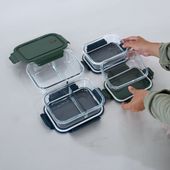 Set Aufbewahrungsdosen, Lunchbox Glas, Borosilikat Glasbehälter 2