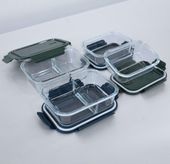 Set Aufbewahrungsdosen, Lunchbox Glas, Borosilikat Glasbehälter 3