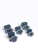 Set Aufbewahrungsdosen Blau, Lunchbox Glas, Borosilikat Glasbehälter 4
