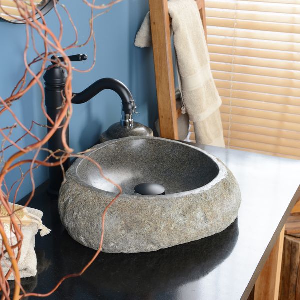 Naturstein Waschbecken WAVE 40 cm