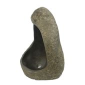 WOHNFREUDEN Naturstein Urinal massiv 45x20x35 cm Pissoir Flussstein Becken