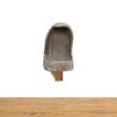 WOHNFREUDEN Naturstein Urinal massiv 45x20x35 cm Pissoir Flussstein Becken