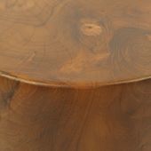 wohnfreuden Teakholz Hocker Elefantenfuss 40 cm lasiert