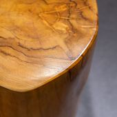 wohnfreuden Teakholz Hocker rund 40 cm lasiert