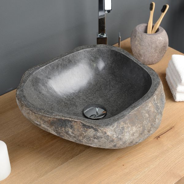 Naturstein Waschbecken 40 cm