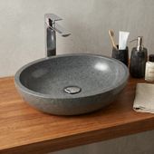 wohnfreuden Marmor Steinwaschbecken Mara 50 cm grau val