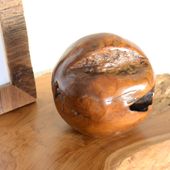 wohnfreuden Teakholz Kugel lasiert braun 20 cm