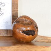 wohnfreuden Teakholz Kugel lasiert braun 20 cm
