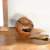 wohnfreuden Teakholz Kugel lasiert braun 20 cm