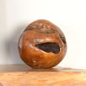 wohnfreuden Teakholz Kugel lasiert braun 20 cm