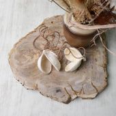 wohnfreuden Tablett aus fossilem Holz ca. 50 cm
