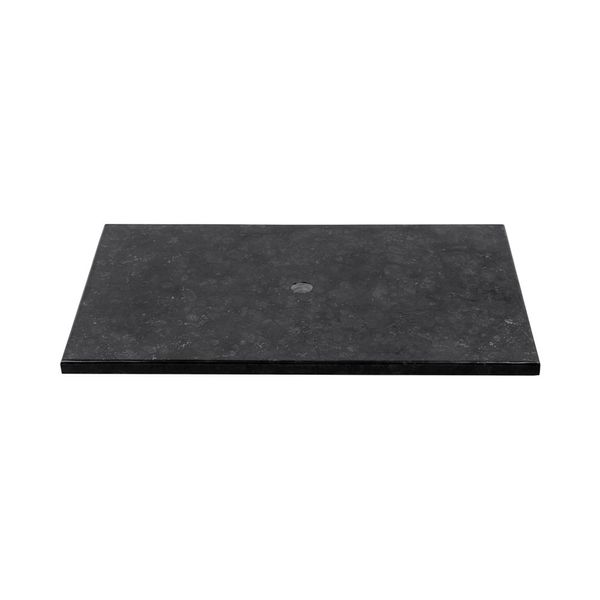 WOHNFREUDEN Marmor Waschtisch Natursteinplatte schwarz poliert 93x56,5x3 cm
